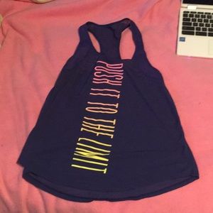 Blue workout tank top